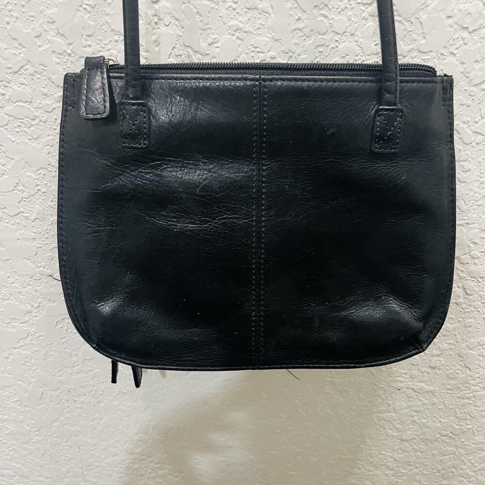 Fossil Women's Black Genuine Leather Strap Crossbody Bag - Picture 4 of 11